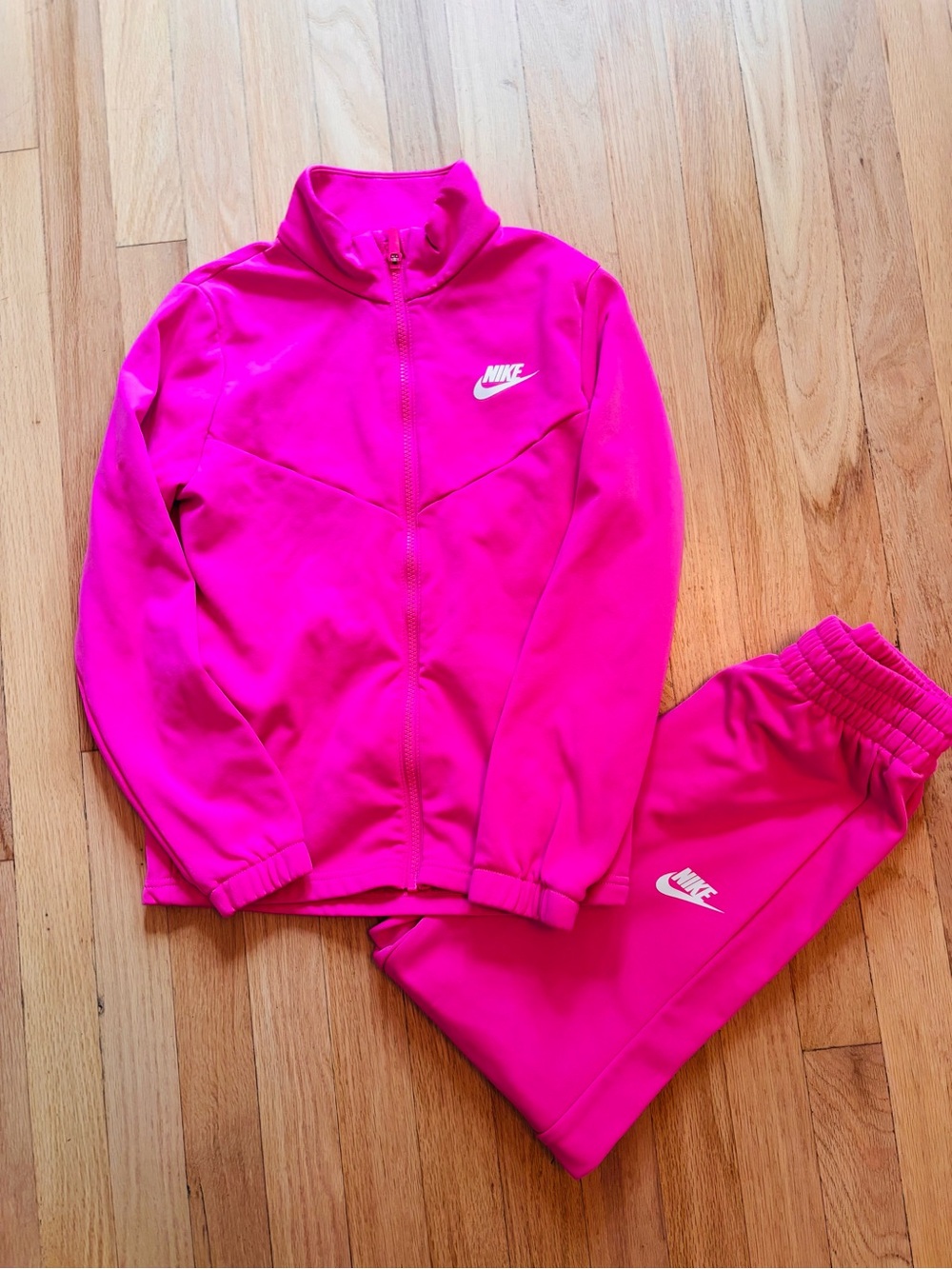 Nike Bright Pink Kids Track Jacket and Pants Set